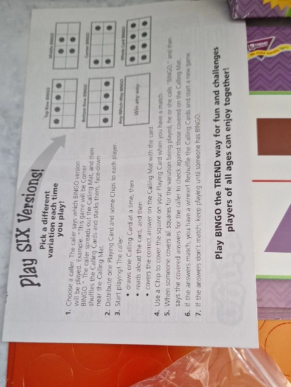 Bingo Colors & Shapes Learning Game - Purple